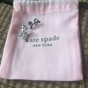 kate spade silver bow earrings